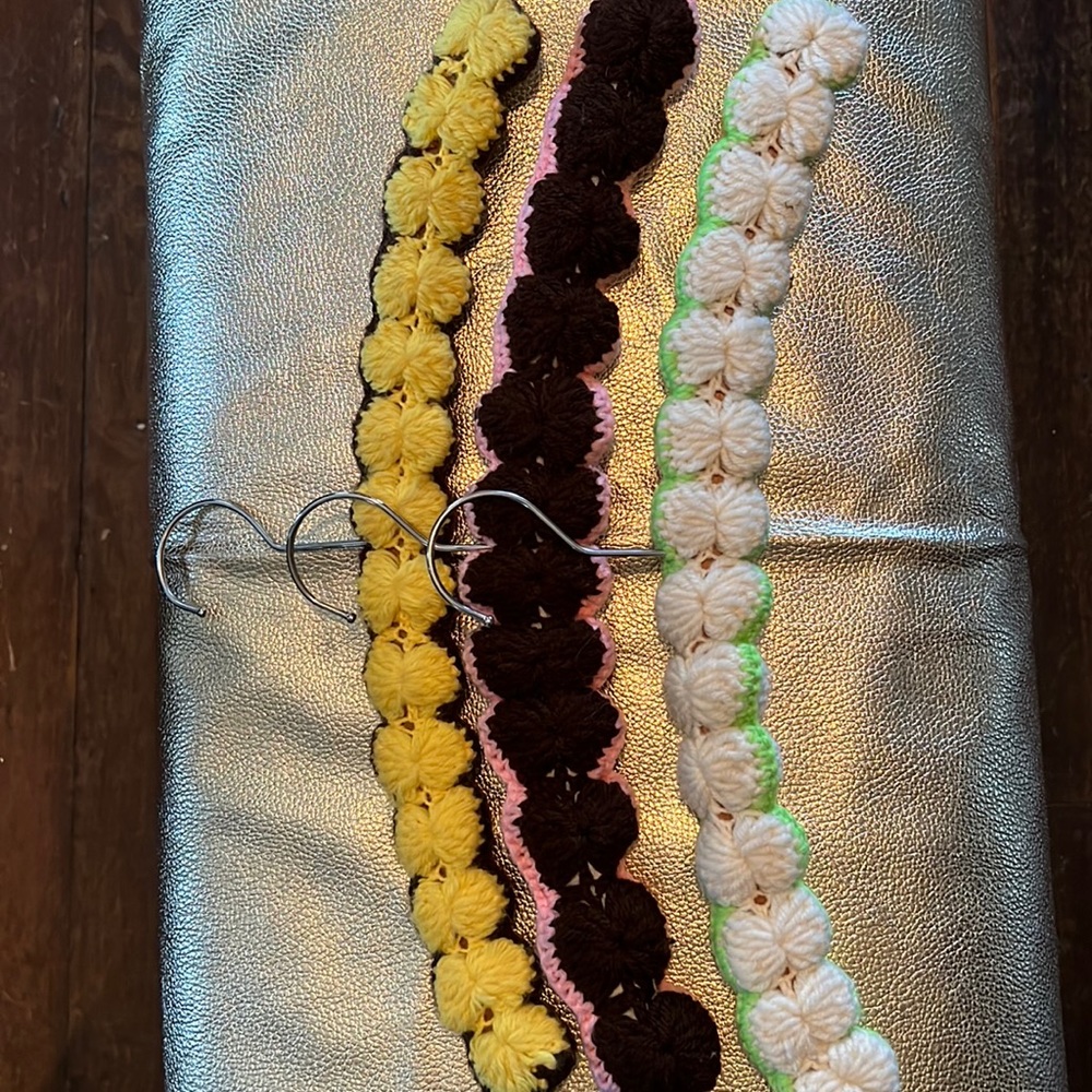Set 3- Handmade Crochet Hanger Covers